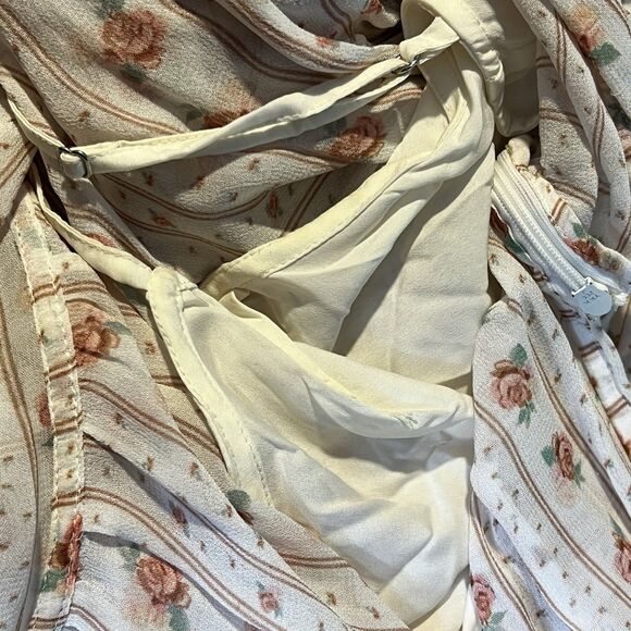 Anthropologie Let Me Be Mock Neck Sheerf Long Sleeve Mini Dress XS Cottagecore - Picture 14 of 16